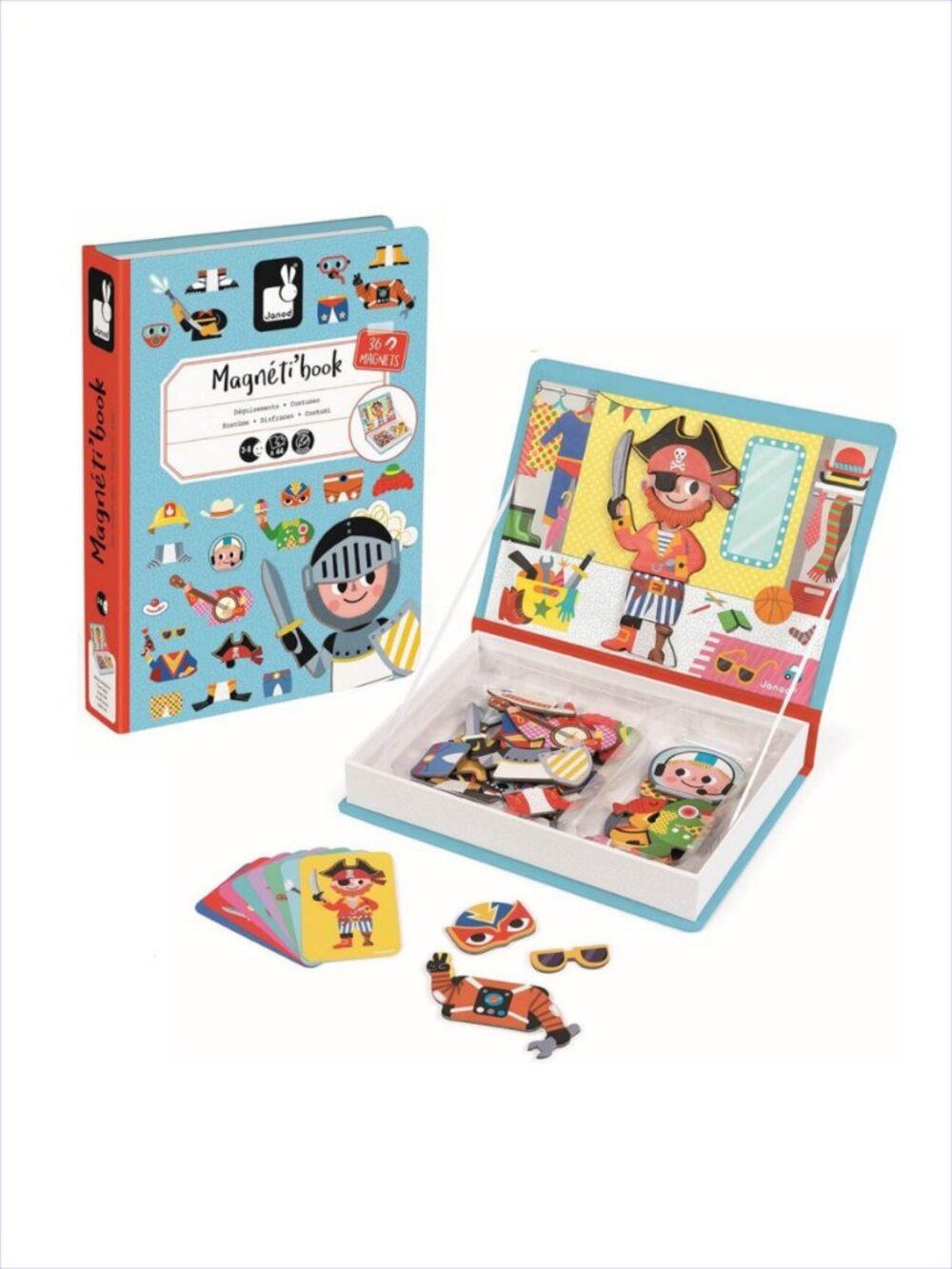 Janod Magnetibook Boy’s Costumes For 3-8 Years Travel-friendly Toy New Sealed